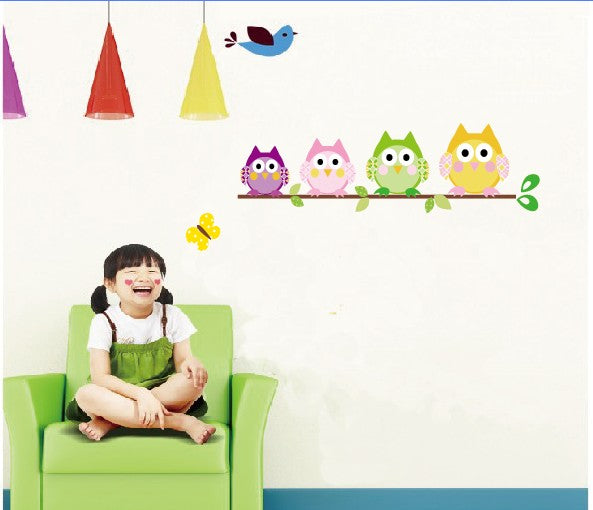 Owls and Tree Wall Stickers