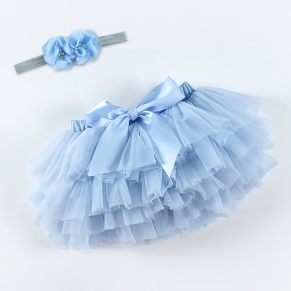 Baby Girls Frilly Tutu Knickers Bloomer with Flower Hair Band
