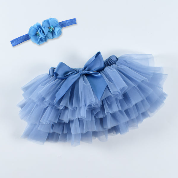 Baby Girls Frilly Tutu Knickers Bloomer with Flower Hair Band