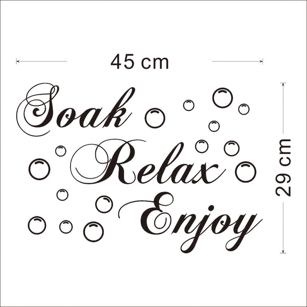 Bathroom Vinyl Sticker Soak Relax Enjoy