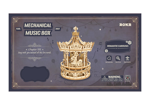 ROKR 3D Model Mechanical Music Box - Romantic Carousal