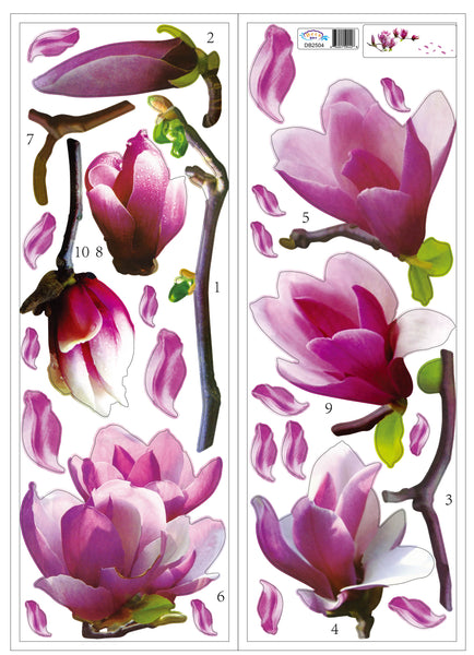 DecoBay Wall Sticker - Magnolia Flowers