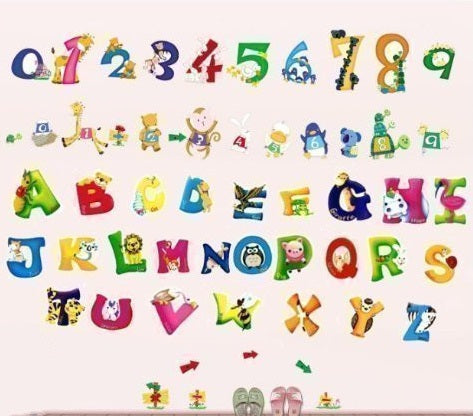 DecoBay Wall Stickers - Animal Alphabets and Numbers