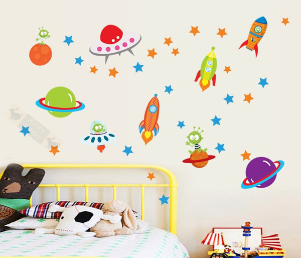Space, Aliens and Rockets Stickers/Children's Room Wall Stickers