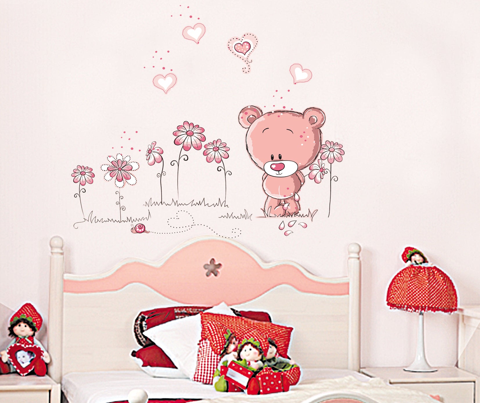 DecoBay Wall Sticker - Pink Bear
