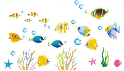 Fish Bathroom Stickers/Children's Room Wall Stickers